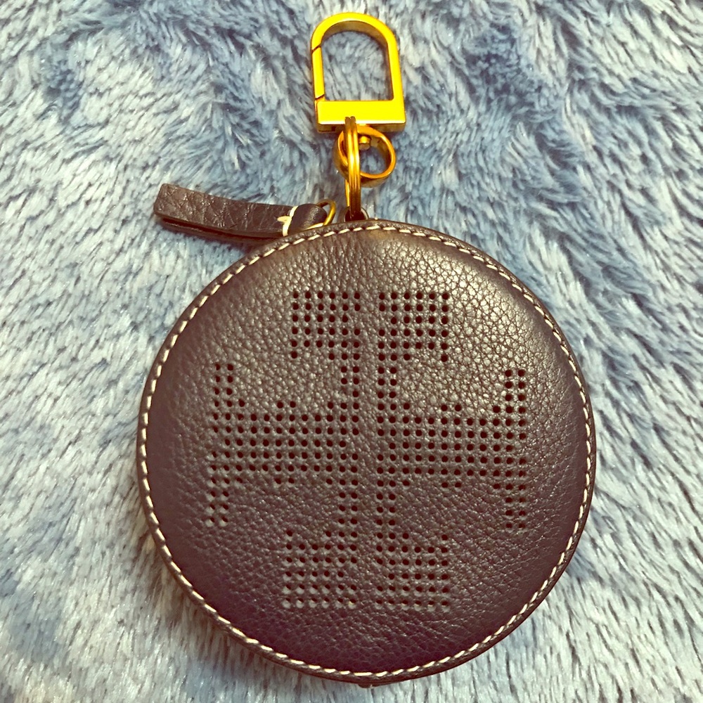 Tory Burch Perforated Logo Key/Coin Pouch